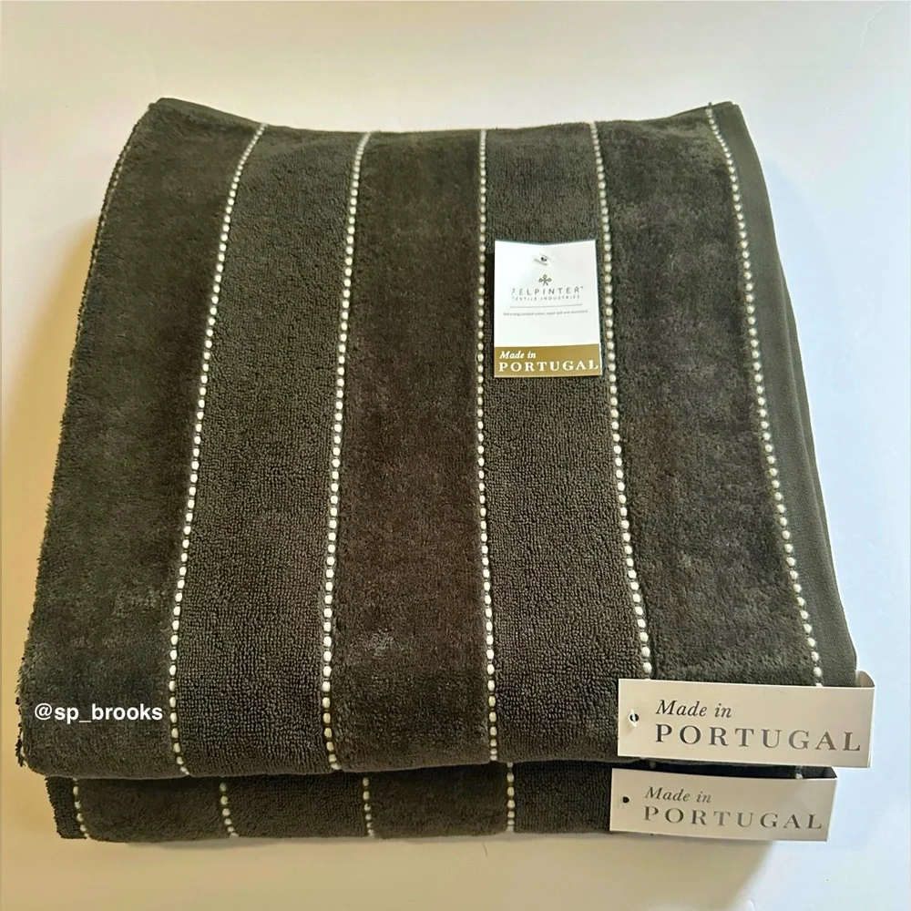 🎁6PC FELPINTER Velour Bath Towel Set - Olive - Cotton, Super Soft & Absorbent
